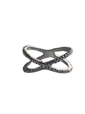 Boho Crisscross Ring Women's Size 6 Silver NWOT
